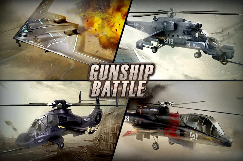 GUNSHIP BATTLE Helicopter 3D Mod Apk